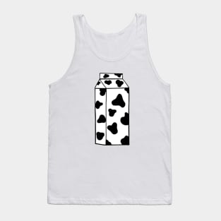 BLACK Cow Spot Milk Carton Tank Top